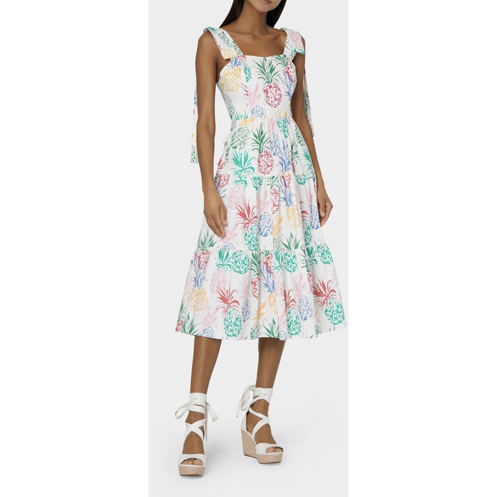 Milly Ellery Tropical Pineapple Print Dress Size 8 A006773